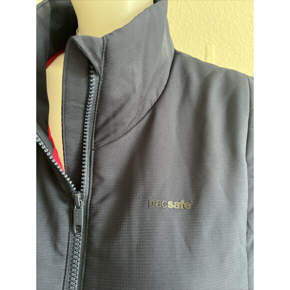 Pacsafe Transit Vest Womens XL Navy Blue Full Zip Anti Theft Technology - Picture 9 of 16